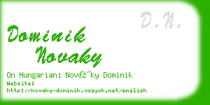 dominik novaky business card